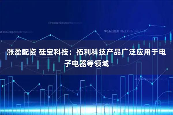 涨盈配资 硅宝科技：拓利科技产品广泛应用于电子电器等领域